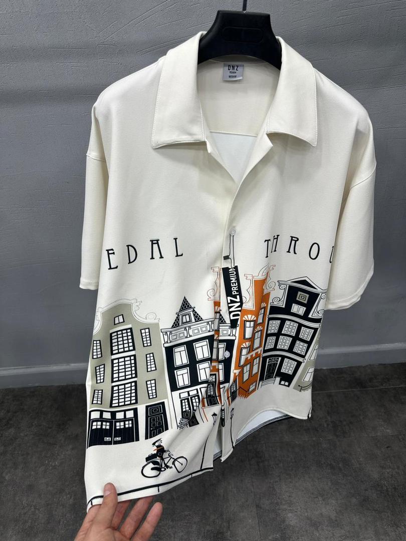 Elegant Print Button Shirt CNP