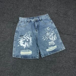 Unique Design Loose Fit Denim Shorts CNP
