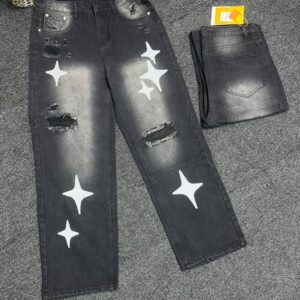 Star Printed Denim Baggy Jeans CNP