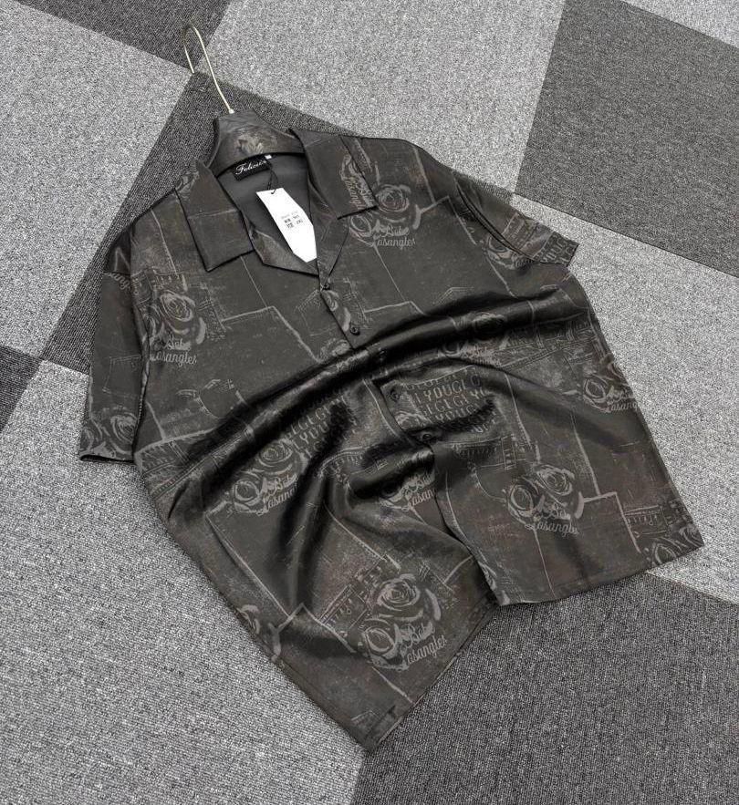 Men Printed Casual Black Shirt CNP