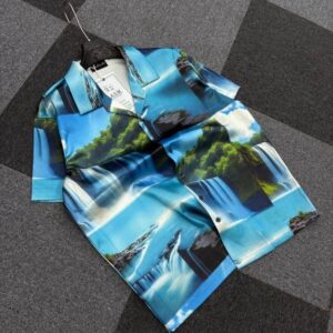 Waterfall Landscape Pattern Men Short Sleeve CNP