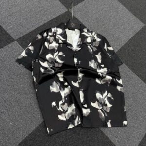 Modern Abstract Print Short Sleeve Shirt CNP