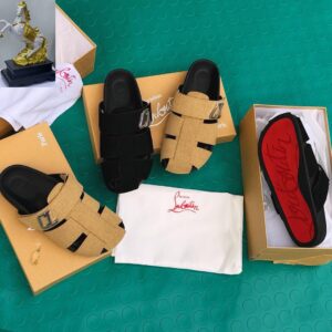 Elegant Buckle Detail Men Slides CNP