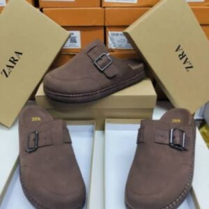 Comfortable Flat Leather Mule BS