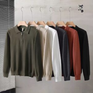 Zippered Collared Men Sweatshirt MAR6