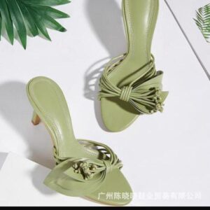 Elegant Minimalist Pointed Floral Design Heels MAR6
