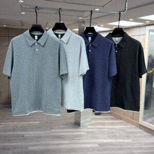 Regular-Fit Waffle-Knit Polo Shirt MAR6