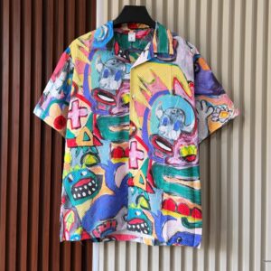 Abstract Color Print Men Trendy Shirt MAR6