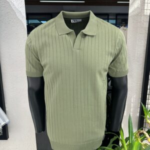 Men Lapel Button Short Sleeve Fit Shirt MAR6