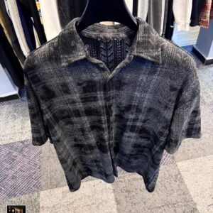 Cotton Linen Graphic Print Short Sleeve Shirt MAR6