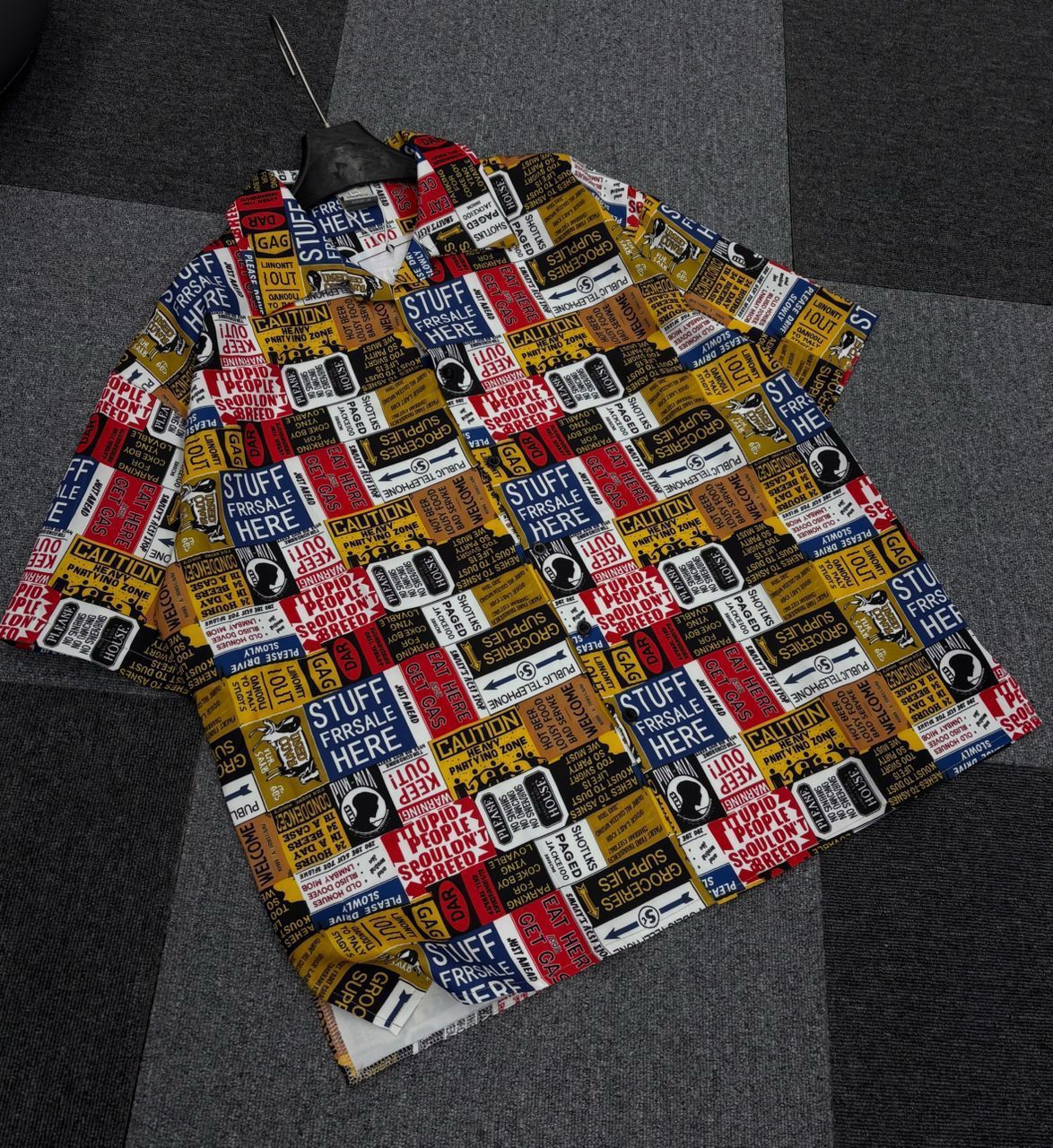 Men Unique Pattern Casual Loose Short Sleeve Shirt APR6