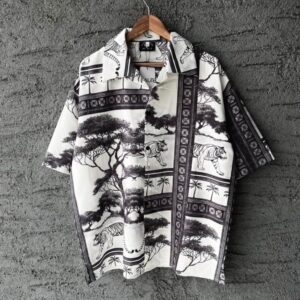 Vintage Art Print Men Shirt APR6