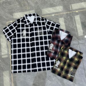Men Button-Down Print Check Shirt APR6