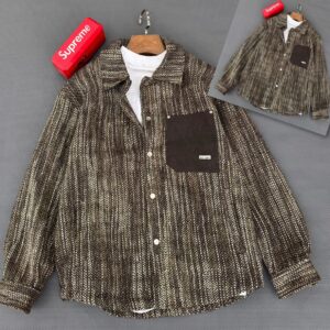 Stylish Closed Stripe Men Shirt Jacket APR6