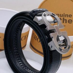 Classic Steel Branded Black Belt APR6