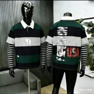 Men Color Block Striped Casual Polo Shirt APR6