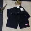 Vintage Black Denim Men Shorts APR6
