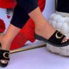 women crystal design flat slippers MAY6