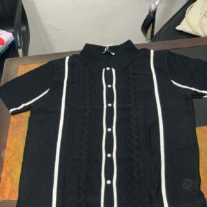 Men's Knitted White Stripe T-Shirt XP