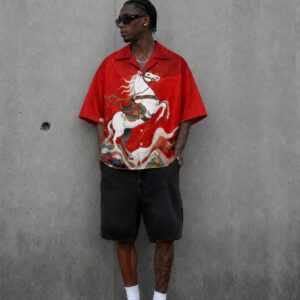 Half-Sleeve Vintage Shirt for Men MAY6