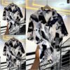 Black Abstract Printed Men Shirt MAY6
