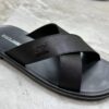 Fashion Classy Black Leather Slippers MAY6