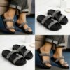 Black Embellished Flat Slippers JUN6