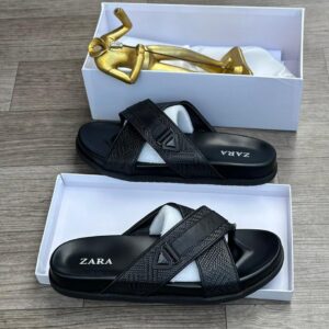 Urban Black Leather Pam For Men JUN6