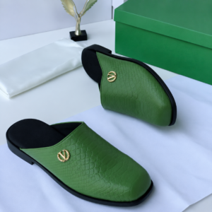 Designer Emblem Leather Half-Shoe JUL6